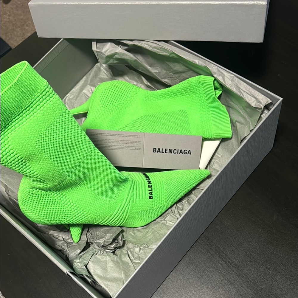 Balenciaga Bright Green Sock Sneakers